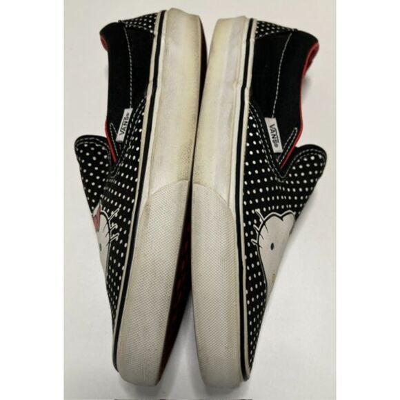 Vans black and white polka dot Hello Kitty classic slip-ons. Size 5.5(M); 7(W). - Picture 6 of 8